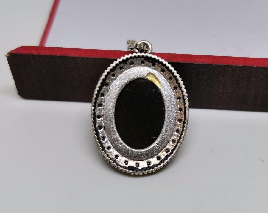 AKİK TAŞLI GÜMÜŞ KOLYE UCU