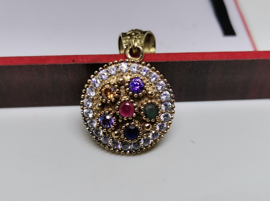 AKİK TAŞLI HÜRREM MODEL GÜMÜŞ KOLYE UCU