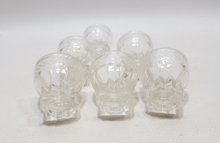 KRİSTAL KESME İŞÇİLİKLİ ANTİKA SHOT BARDAĞI TAKIMI