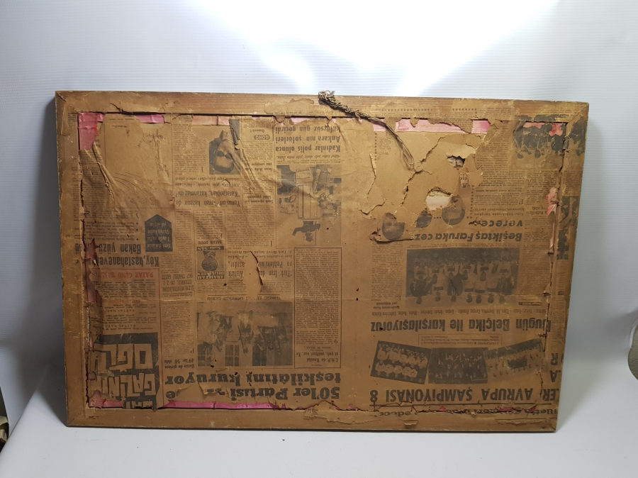 KABE-İ ŞERİF GÖRSELLİ VE FETİH SURESİ YAZILI OSMANLI DÖNEMİ BÜYÜK BOY PANO