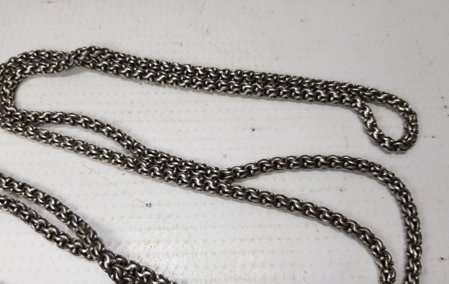 ÜZERİ TUĞRALI OSMANLI DÖNEMİ KALIN MODEL GÜMÜŞ ARNAVUT ZİNCİR CEP SAATİ KÖSTEĞİ