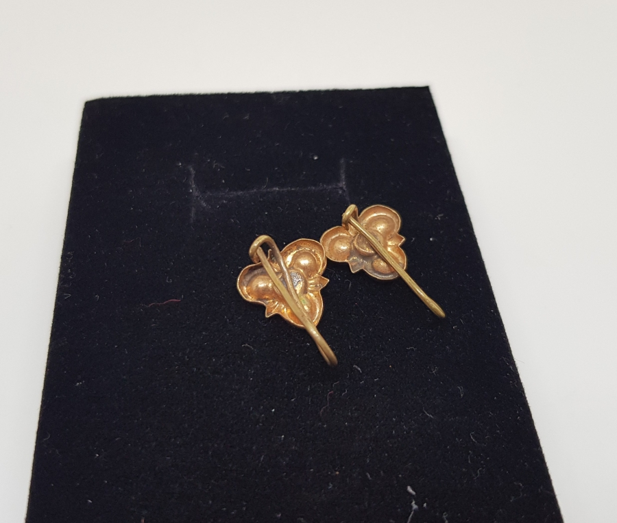 TURKUAZ TAŞLI OSMANLI DÖNEMİ ALTIN KÜPE