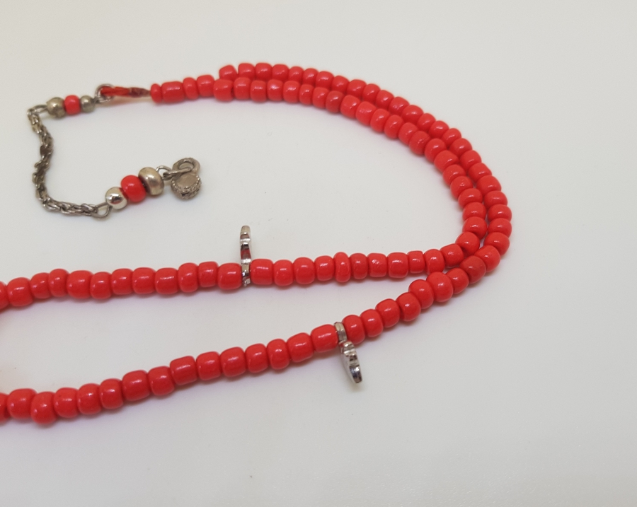 MERCAN TAŞINDAN MAMUL ANTİKA NAMAZ TESPİHİ