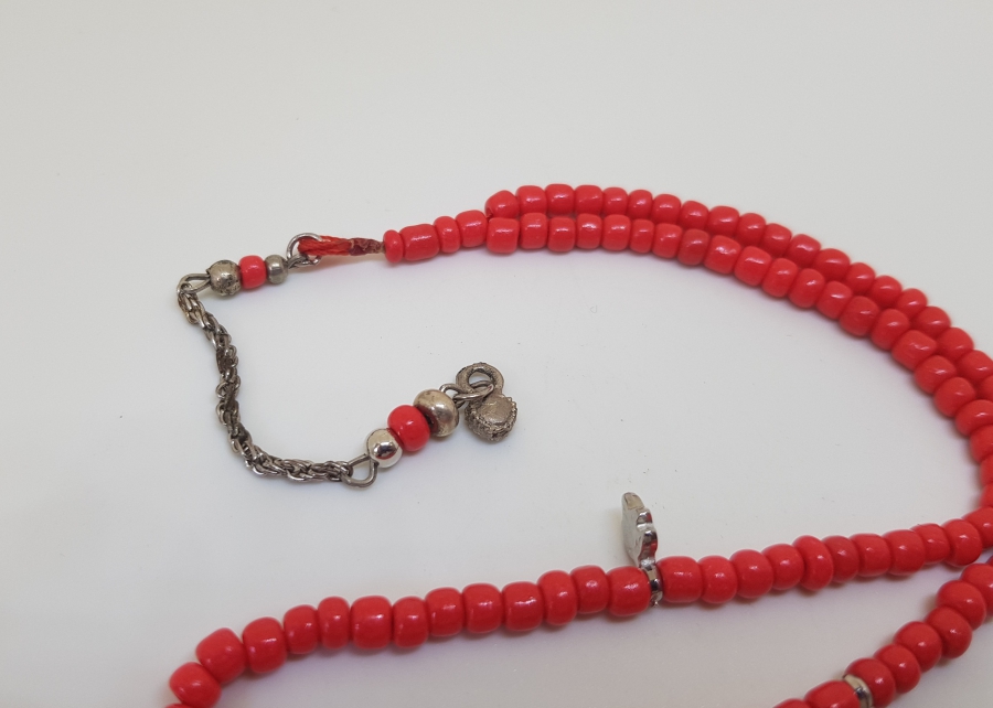 MERCAN TAŞINDAN MAMUL ANTİKA NAMAZ TESPİHİ