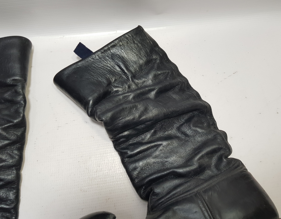 ANTİKA EL YAPIMI DERİDEN MAMUL EFE İŞİ KÖRÜKLÜ ÇİZME