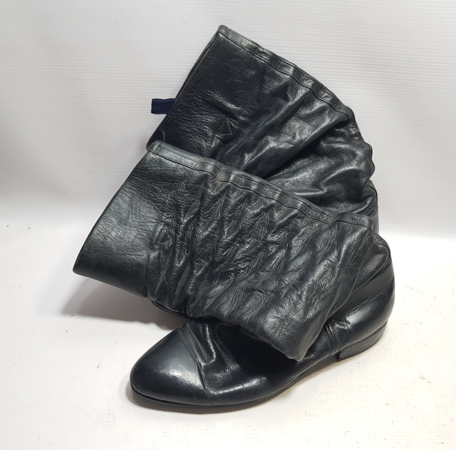 ANTİKA EL YAPIMI DERİDEN MAMUL EFE İŞİ KÖRÜKLÜ ÇİZME