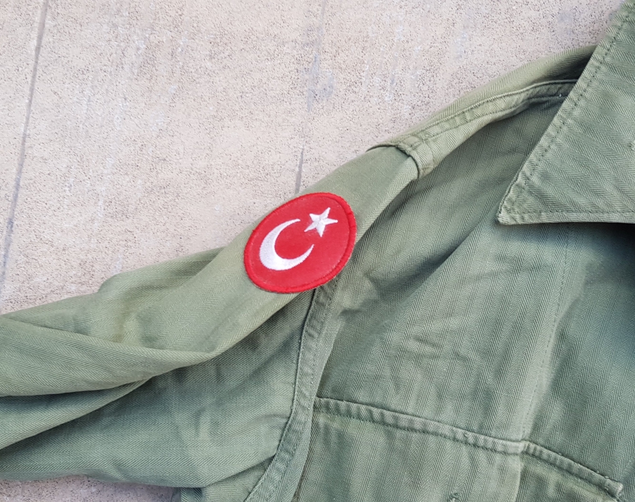 KORE SAVAŞI DÖNEMİ ÇOK NADİR KOLU AY YILDIZ PEÇLİ SUBAY CEKETİ