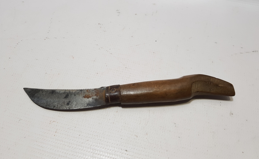 ÜZERİ OSMANLICA YAZILI OSMANLI DÖNEMİ BURSA İŞİ EL YAPIMI BAĞ BIÇAĞI