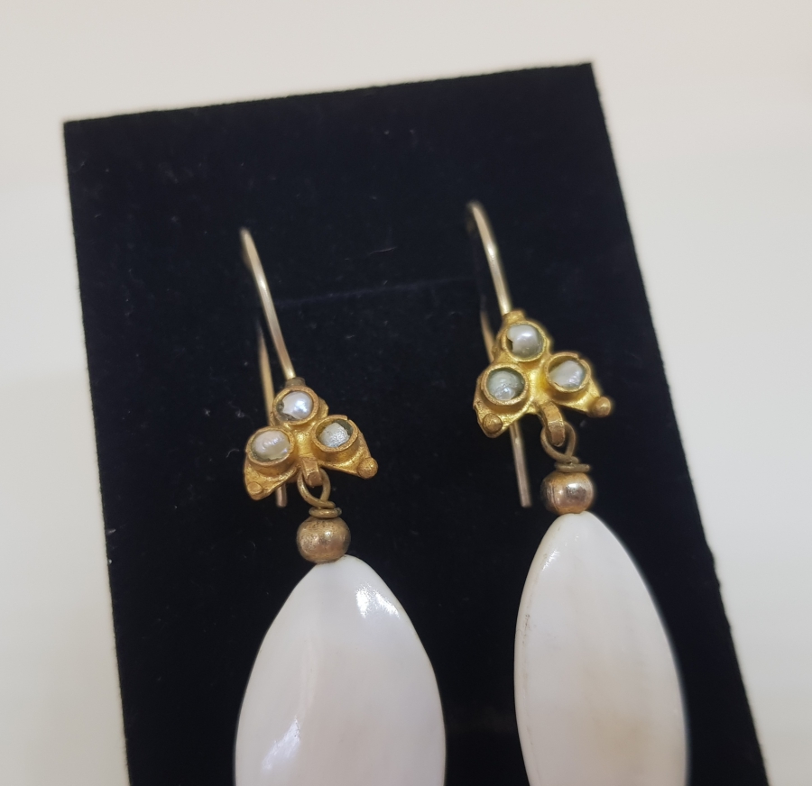 ÖZEL YAPIM İNCİLİ VE SEDEFLİ OSMANLI DÖNEMİ KÜPE