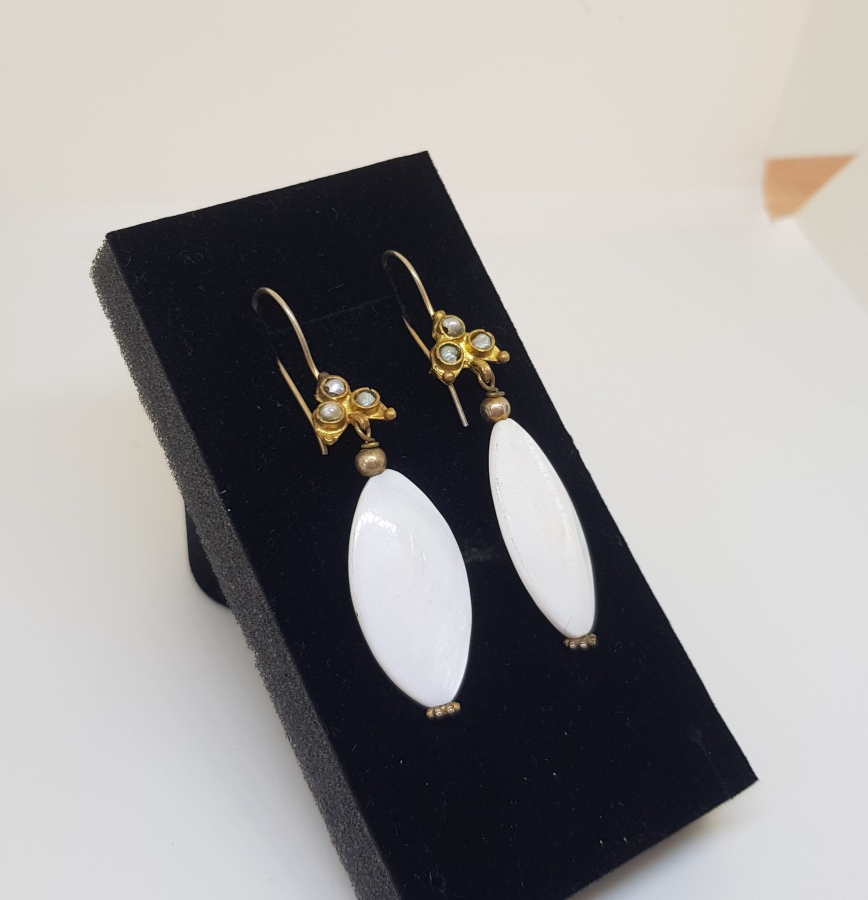 ÖZEL YAPIM İNCİLİ VE SEDEFLİ OSMANLI DÖNEMİ KÜPE