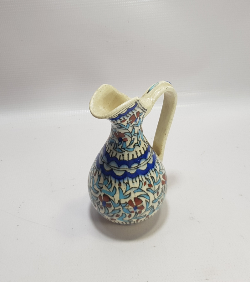 OSMANLI DÖNEMİ EL BOYAMA KÜTAHYA RAKI KARAFAKİSİ