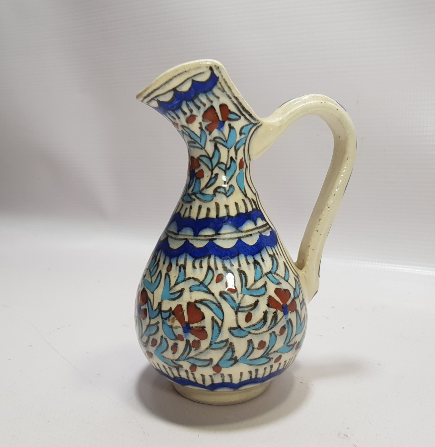 OSMANLI DÖNEMİ EL BOYAMA KÜTAHYA RAKI KARAFAKİSİ