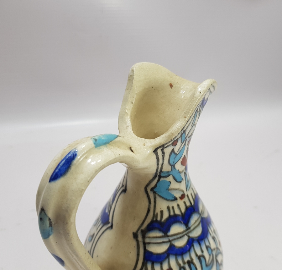 OSMANLI DÖNEMİ EL BOYAMA KÜTAHYA RAKI KARAFAKİSİ