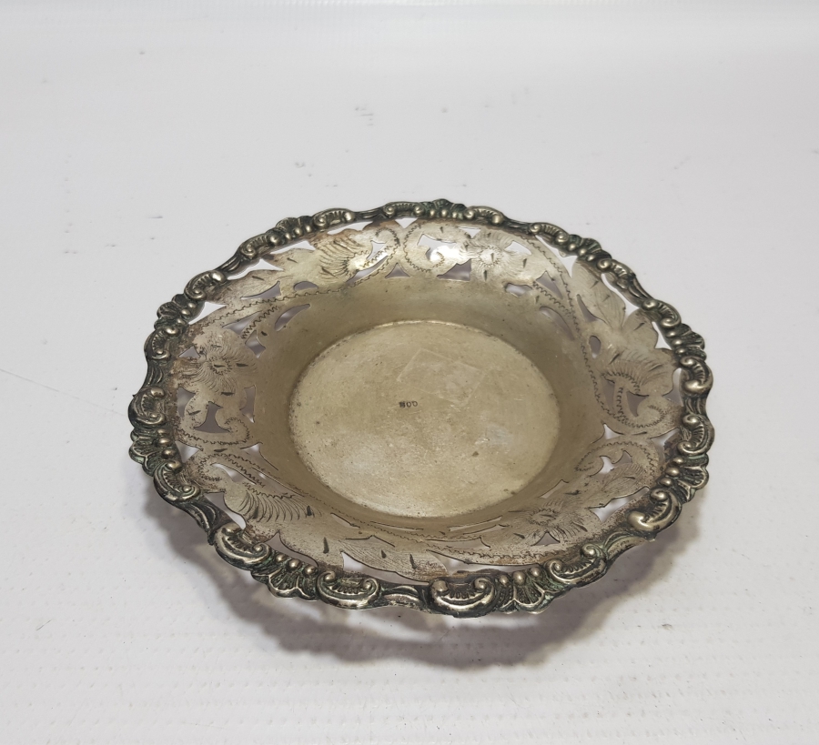 TESTERE VE KALEM İŞÇİLİKLİ ANTİKA GÜMÜŞ İFTARİYELİK