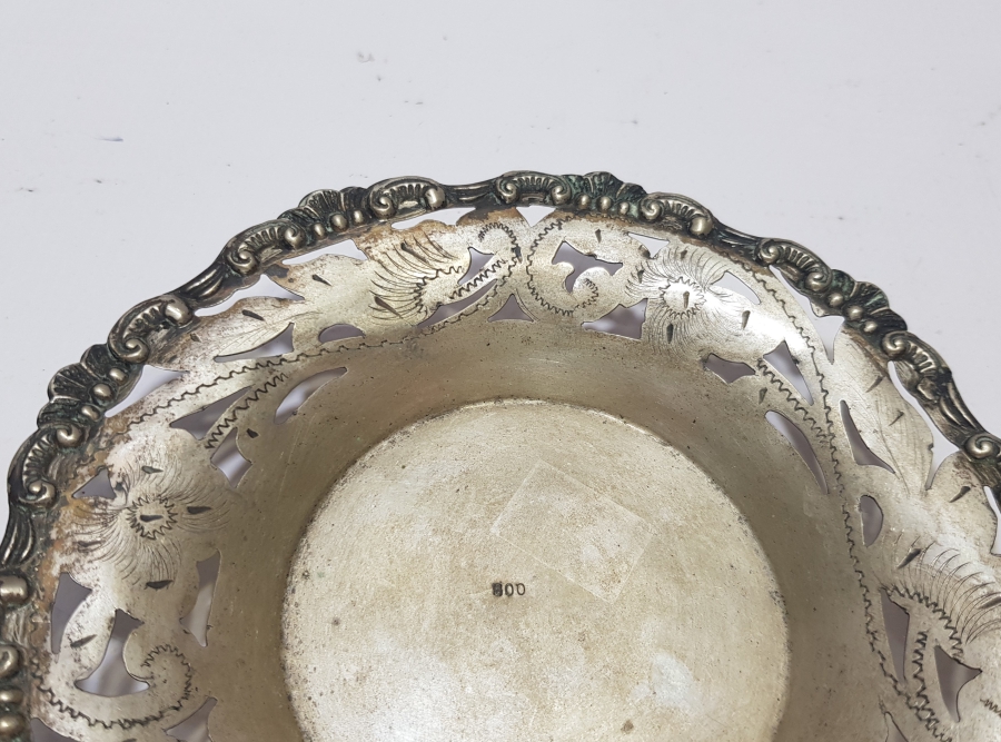 TESTERE VE KALEM İŞÇİLİKLİ ANTİKA GÜMÜŞ İFTARİYELİK