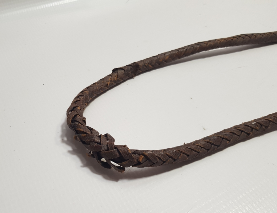 OSMANLI DÖNEMİ EL YAPIMI DERİ SUBAY İŞİ AT KAMÇISI