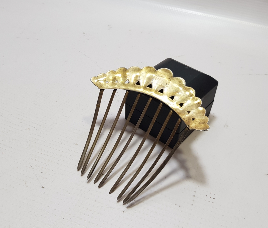 OSMANLI DÖNEMİ RUM USTA DAMGALI ALTIN VERMEYLİ GÜMÜŞ GELİN TACI - GELİN TARAĞI