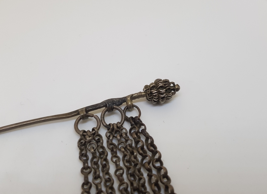 OSMANLI DÖNEMİ SİVAS YÖRESİ NADİR GÜMÜŞ GELİN SAÇ İĞNESİ