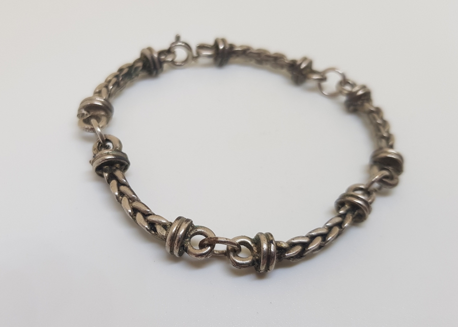 ÖZEL YAPIM ANTİKA GÜMÜŞ BİLEKLİK