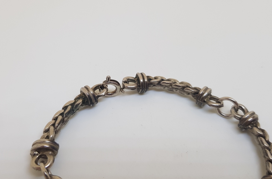 ÖZEL YAPIM ANTİKA GÜMÜŞ BİLEKLİK