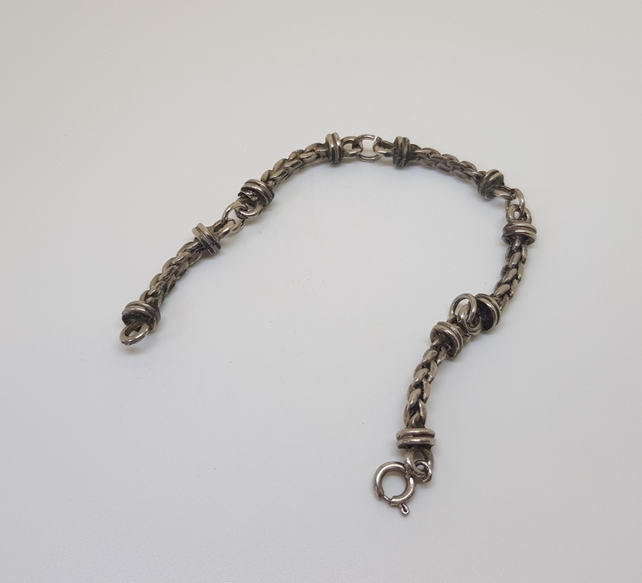 ÖZEL YAPIM ANTİKA GÜMÜŞ BİLEKLİK