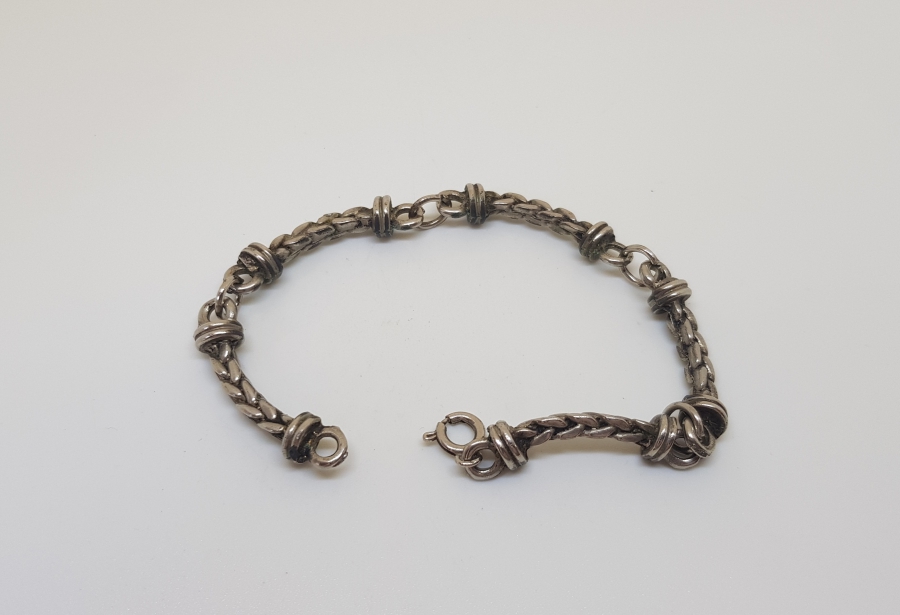 ÖZEL YAPIM ANTİKA GÜMÜŞ BİLEKLİK