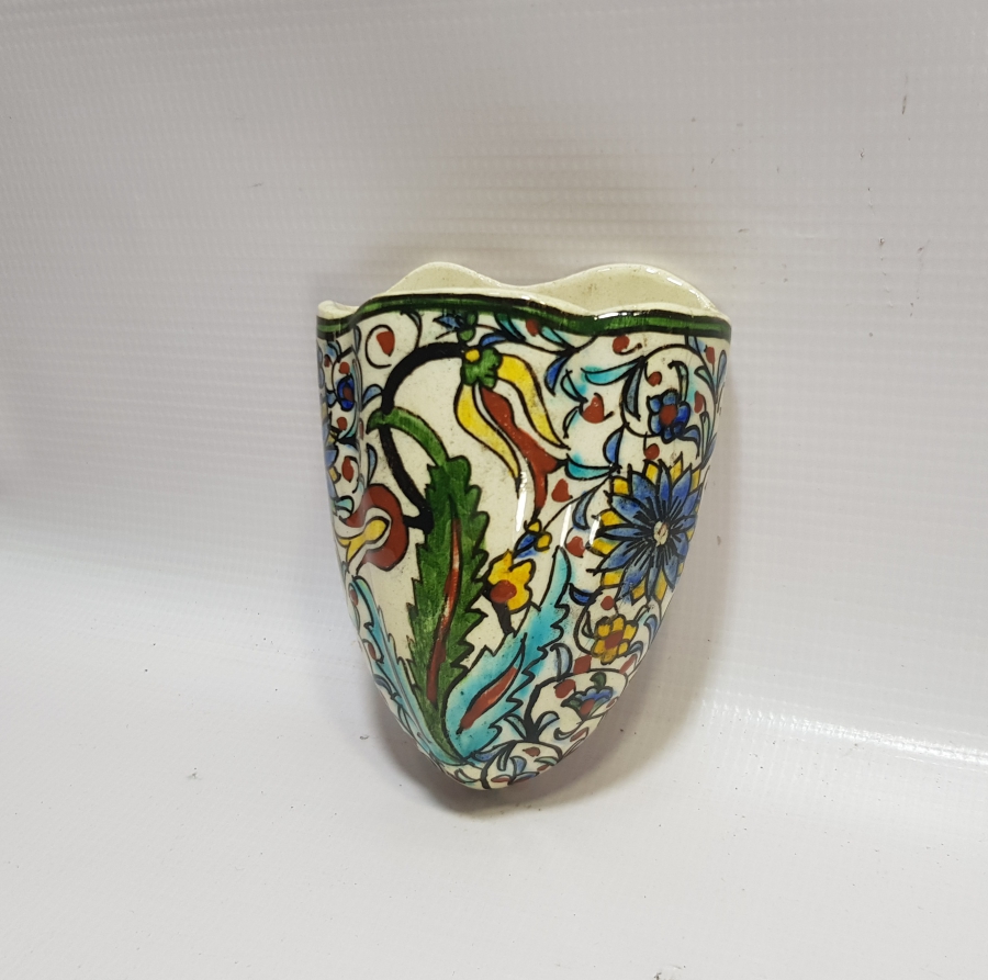 OSMANLI DÖNEMİ EL BOYAMA ÇOK NADİR LALE SAKSISI