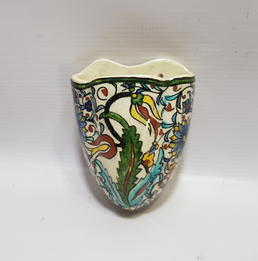 OSMANLI DÖNEMİ EL BOYAMA ÇOK NADİR LALE SAKSISI