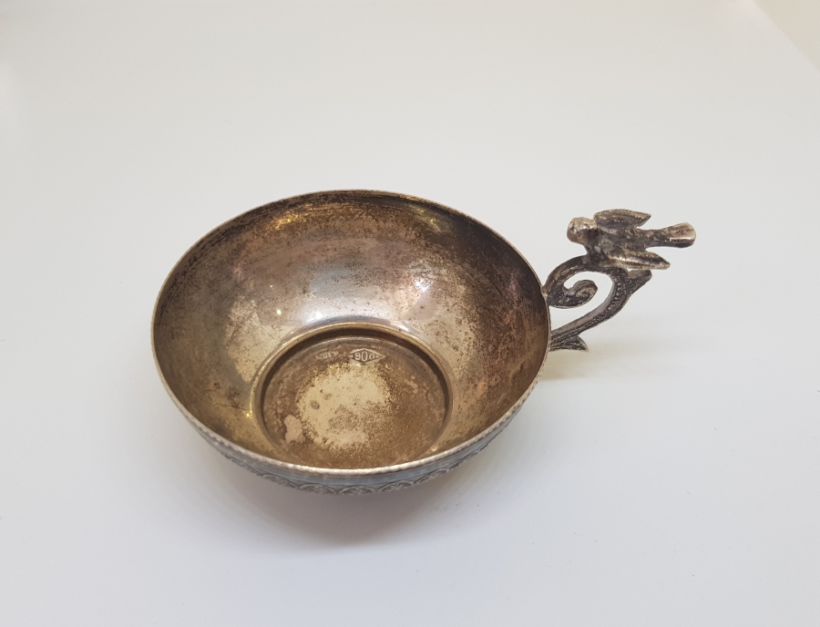 ANTİKA KUŞLU GÜMÜŞ ÇAMÇAK