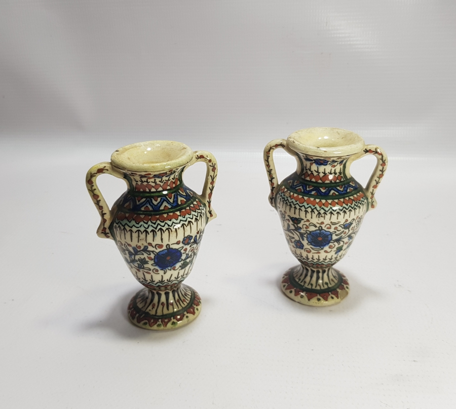 OSMANLI DÖNEMİ ÇOK NADİR KÜTAHYA ÇİFT VAZO