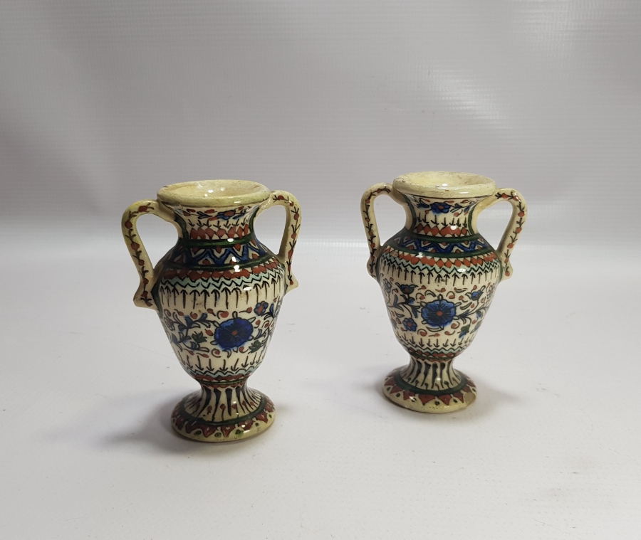 OSMANLI DÖNEMİ ÇOK NADİR KÜTAHYA ÇİFT VAZO