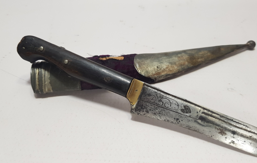 OSMANLI DÖNEMİ MEŞHUR BURSALI REMZİ USTA DAMGALI EL YAPIMI BİTİRİM SALLAMASI - KABADAYI KAMASI