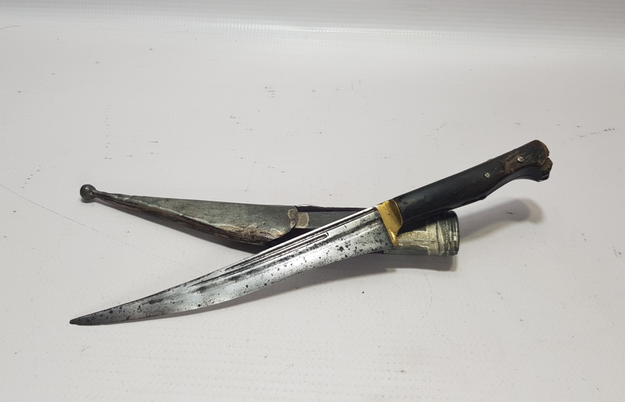 OSMANLI DÖNEMİ MEŞHUR BURSALI REMZİ USTA DAMGALI EL YAPIMI BİTİRİM SALLAMASI - KABADAYI KAMASI