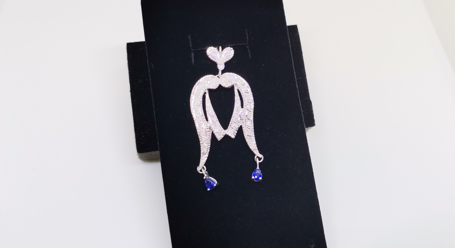 SAFİR VE PIRLANTA TAŞLI AİLE TASFİRLİ KOLYE UCU