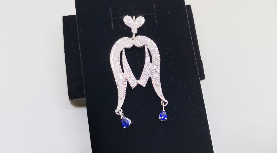 SAFİR VE PIRLANTA TAŞLI AİLE TASFİRLİ KOLYE UCU