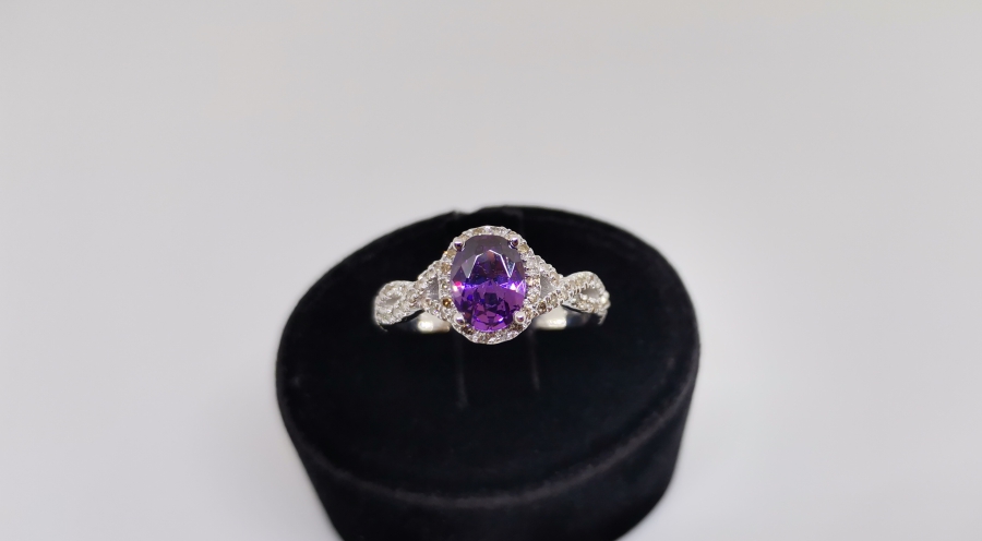 AMETİST VE PIRLANTA TAŞLI SONSULUK MODEL YÜZÜK