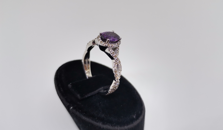 AMETİST VE PIRLANTA TAŞLI SONSULUK MODEL YÜZÜK