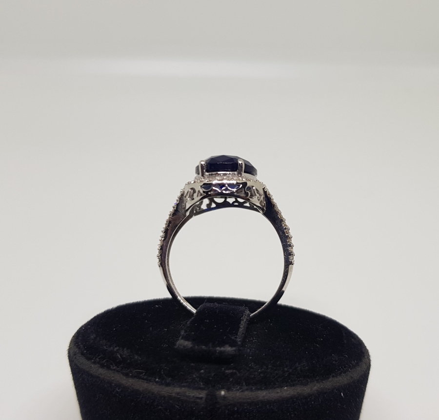 SAFİR VE PIRLANTA TAŞLI MISIRİ MODEL YÜZÜK