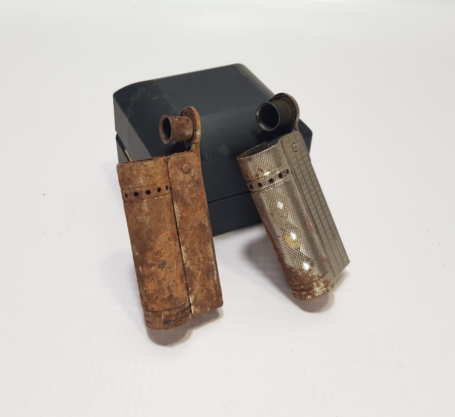 İKİ ADET ANTİKA MUHTAR ÇAKMAĞI