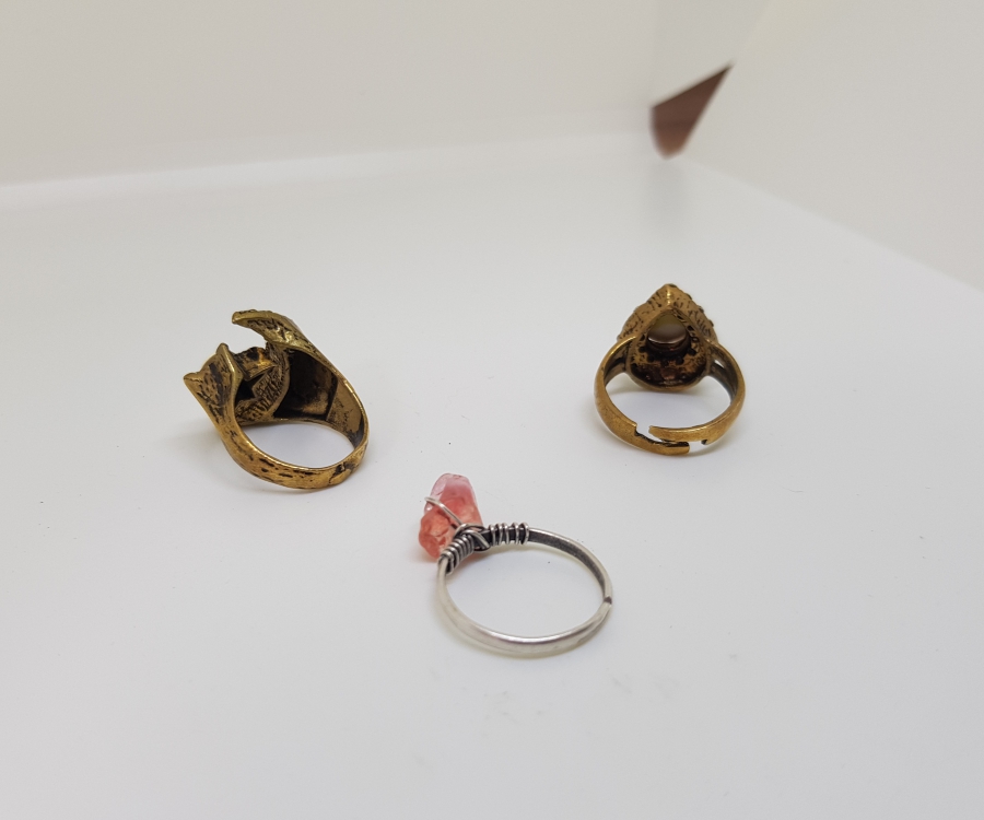 LÜLE TAŞLI 3 ADET BİJUTERİ YÜZÜK