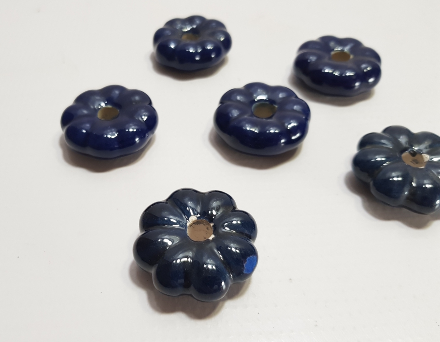 ÜZERİ EL BOYAMA OSMANLI DÖNEMİ PORSELEN ÇEKMECE KULPLARI LOTU