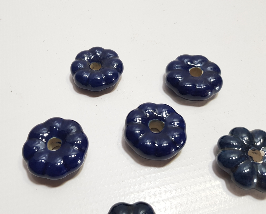 ÜZERİ EL BOYAMA OSMANLI DÖNEMİ PORSELEN ÇEKMECE KULPLARI LOTU