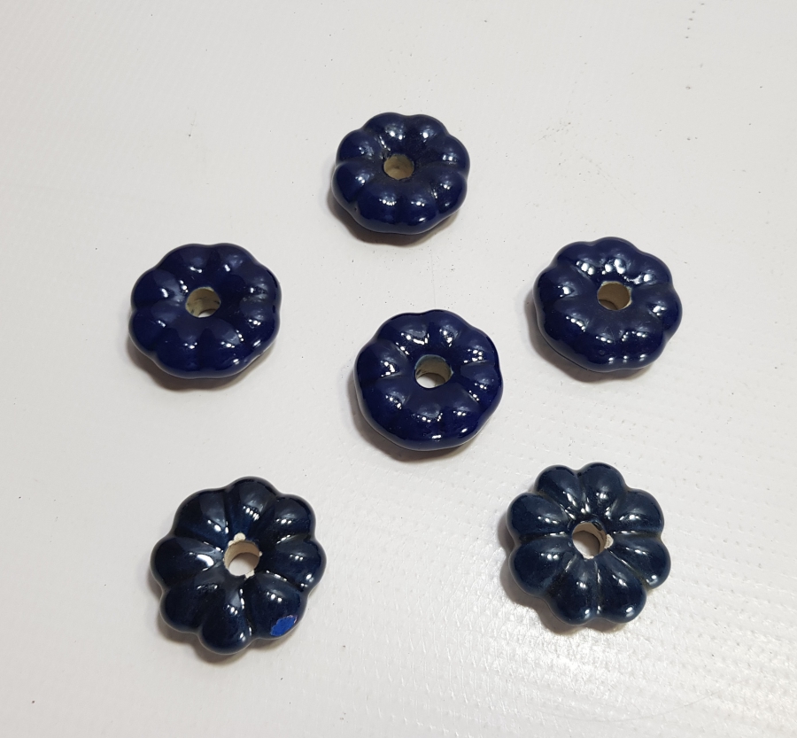 ÜZERİ EL BOYAMA OSMANLI DÖNEMİ PORSELEN ÇEKMECE KULPLARI LOTU