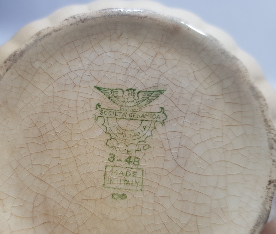 OSMANLI DÖNEMİ ALTI DAMGALI LEVANTEN BÜYÜK BOY PORSELEN TABAK