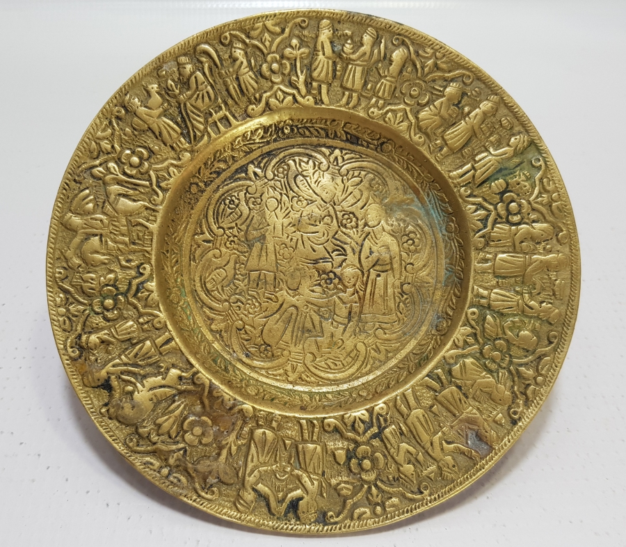 KABARTMA İŞÇİLİKLİ ANTİKA PİRİNÇ İKRAMLIK