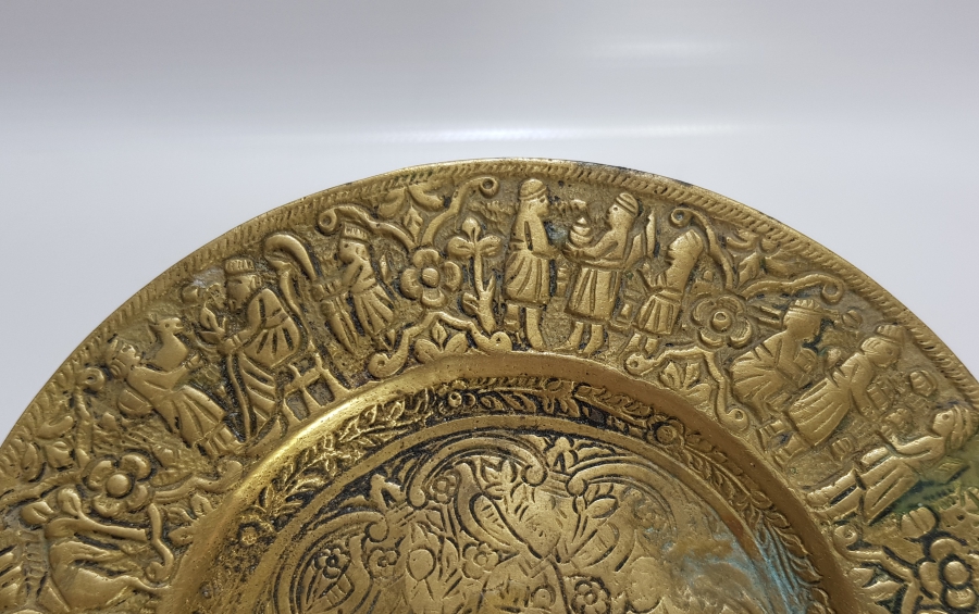 KABARTMA İŞÇİLİKLİ ANTİKA PİRİNÇ İKRAMLIK