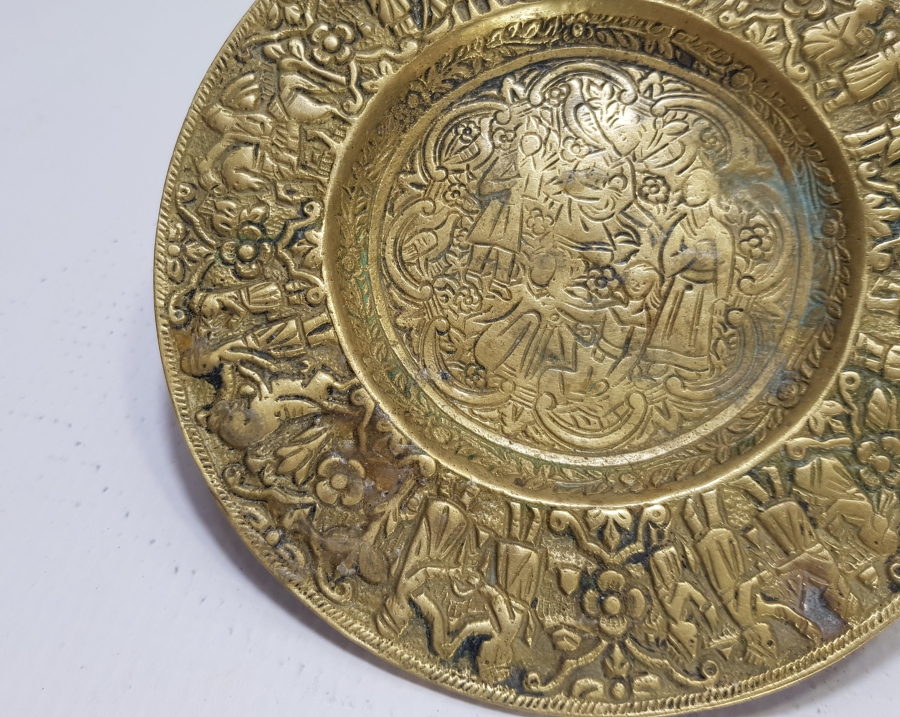 KABARTMA İŞÇİLİKLİ ANTİKA PİRİNÇ İKRAMLIK