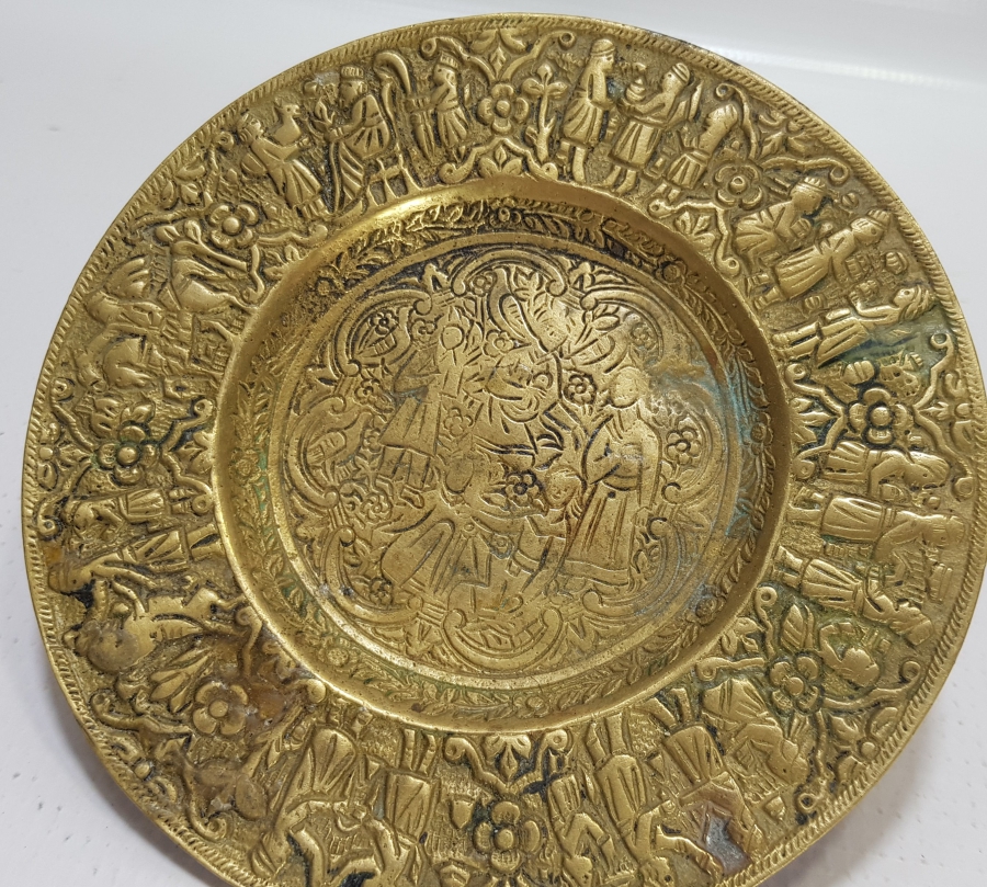 KABARTMA İŞÇİLİKLİ ANTİKA PİRİNÇ İKRAMLIK