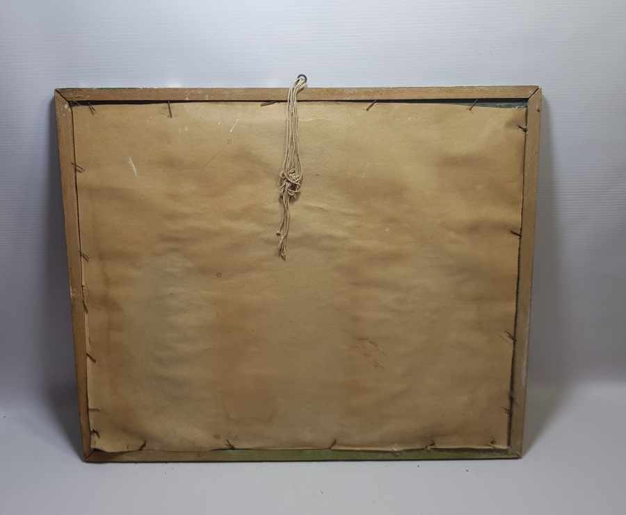 EL BOYAMA İŞÇİLİKLİ OSMANLI DÖNEMİ CAM ALTI BÜYÜK BOY PANO