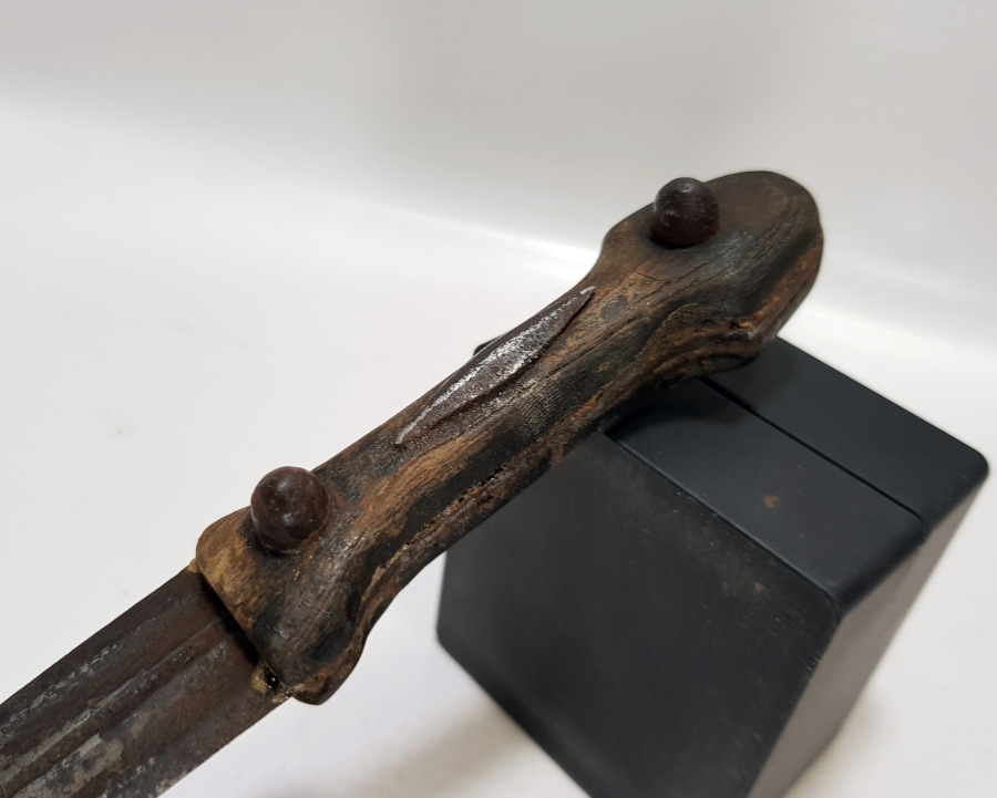 OSMANLI DÖNEMİ NADİR FORMDA YILAN DİLLİ ÇERKES KAMASI